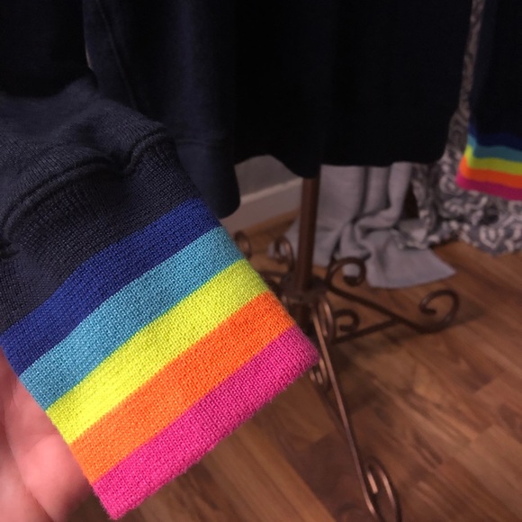 Sundry Rainbow Cuff Sweatshirt 